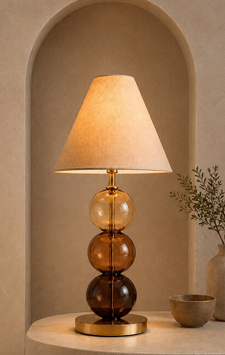 Amber Küre Modern Masa Lambası