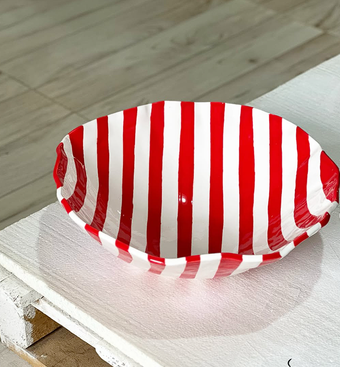 Candy Stripe Modern Seramik Kase